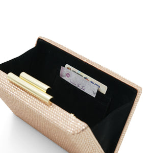 Alexa Crystal Clutch (Rose Gold)