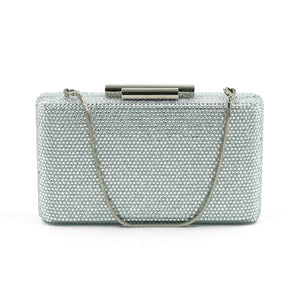 Alexa Crystal Clutch (Silver)