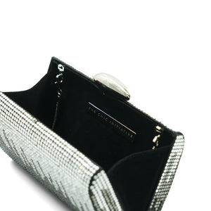 Evelyn Crystal Clutch (Black)