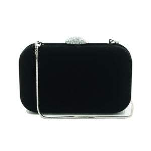 Sienna Velvet Clutch (Black)