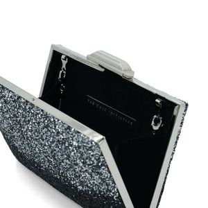 Stella Glitter Clutch (Black)