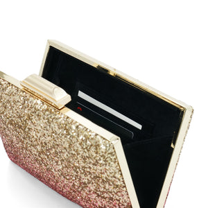 Stella Glitter Clutch (Rose Gold)