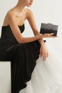 Stella Glitter Clutch (Black)