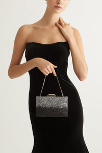 Stella Glitter Clutch (Black)